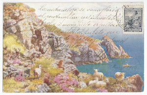Coastal landscape: Torquay Natural Arch; color; handwritten text; one stamp.